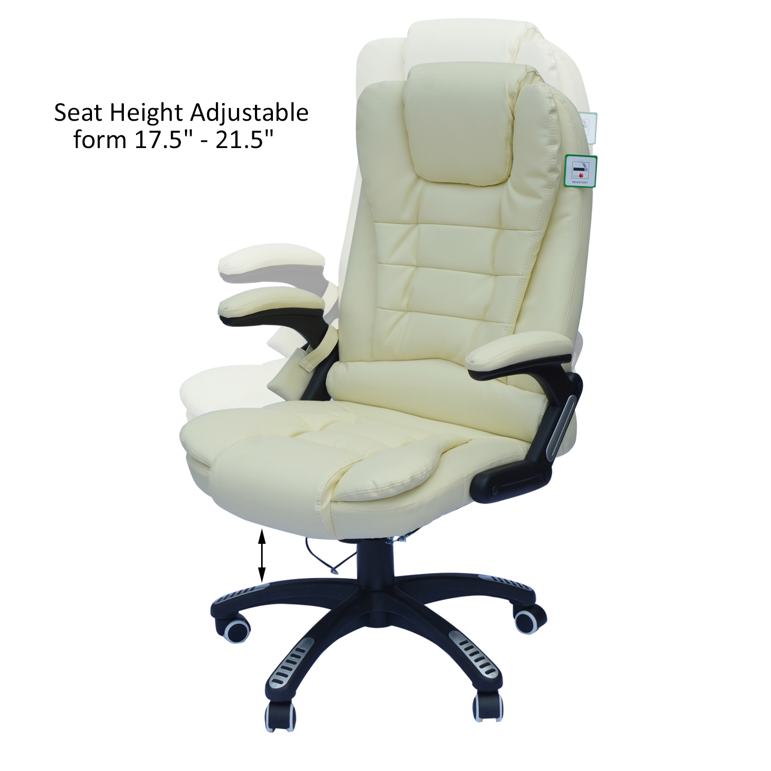 Home Office Computer Desk Massage Chair Executive Ergonomic Heated